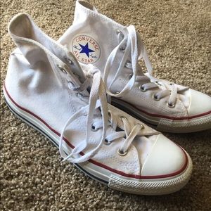 White High Top Converse Sneakers